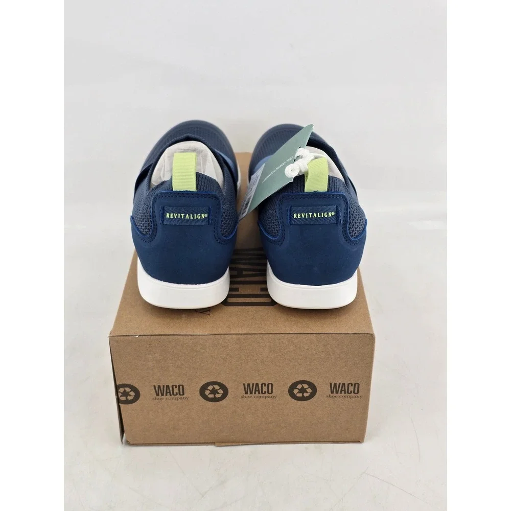Revitalign Bristol Sneaker Women 9B Marine Blue Slip On Orthotic - New
